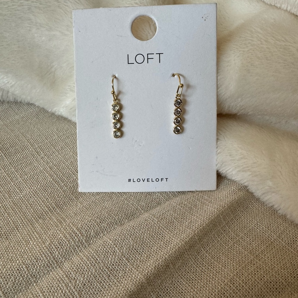 NWT LOFT Gold Drop Earrings